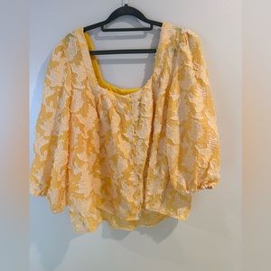 Anthropologie Yvonne Textured Blouse